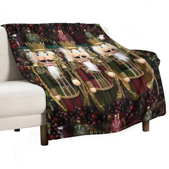 Christmas Nutcracker Trio Compact Throw Blanket