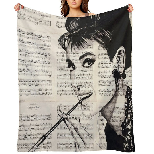 Audrey Hepburn Durable Throw Blanket