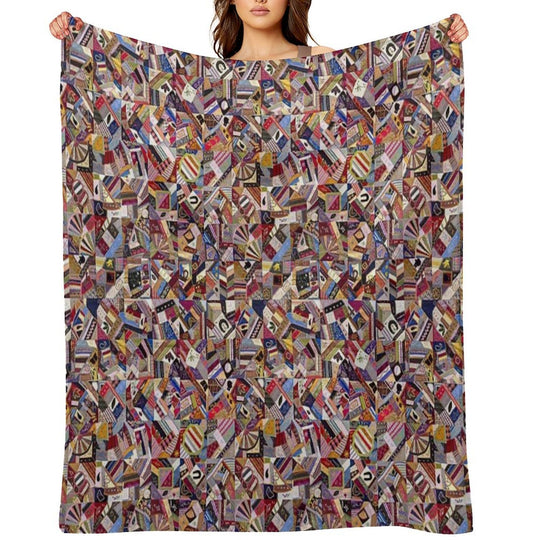 Countryside Palette Cottage Bohemian Patchwork Quilting Crazy Quilt All-season Throw Blanket