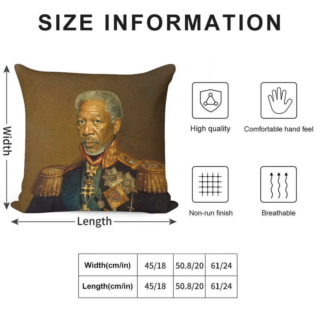 Morgan Freeman - Replaceface Soft Fade-Resistant Throw Pillow