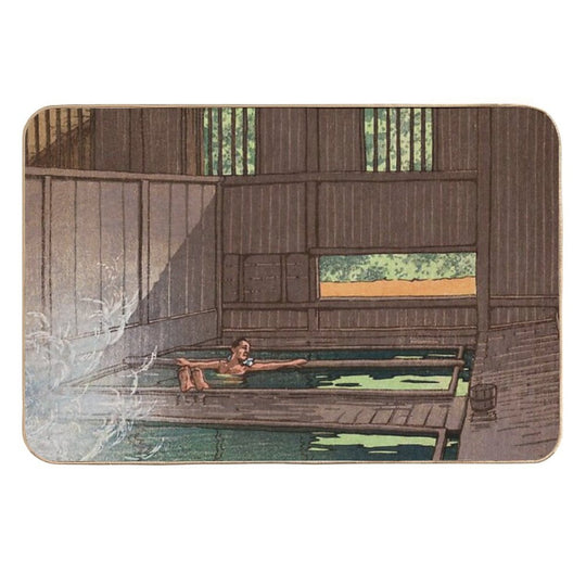 Hoshi Onsen by Kawase Hasui  Absorbent Bath Mat