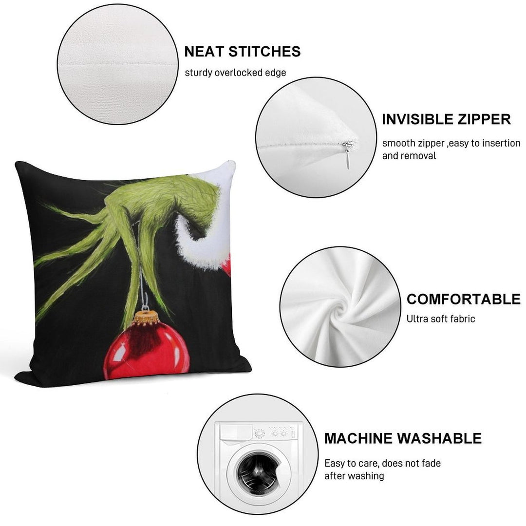 Who Stole Christmas Soft Durable Construction Throw Pillow