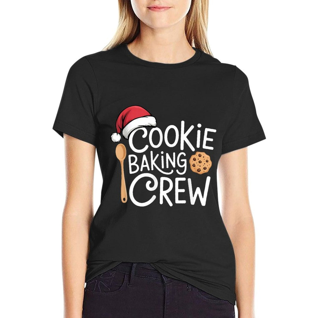 Matching Christmas Pajamas for Family Cookie Baking Crew  Easy-care T-Shirt