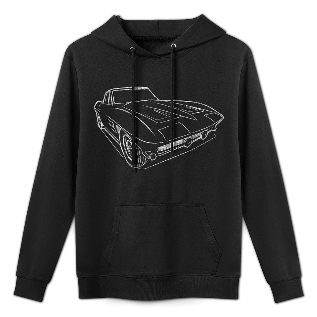 American Muscle Classic Car Sport 70th 80th 60th Birthday Breathable Fabric Hoodie