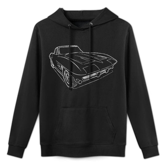 American Muscle Classic Car Sport 70th 80th 60th Birthday Breathable Fabric Hoodie