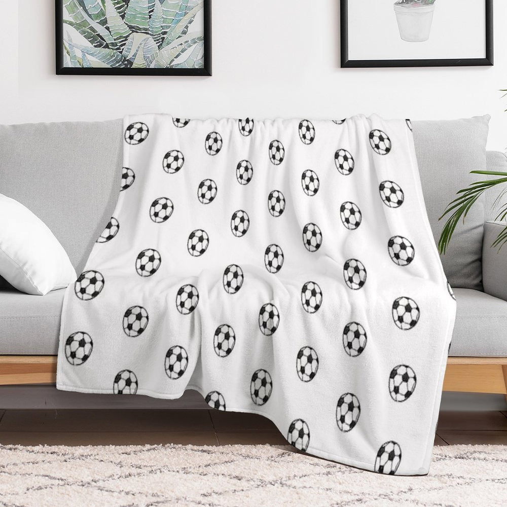 Soccer Ball Anti-pilling Throw Blanket