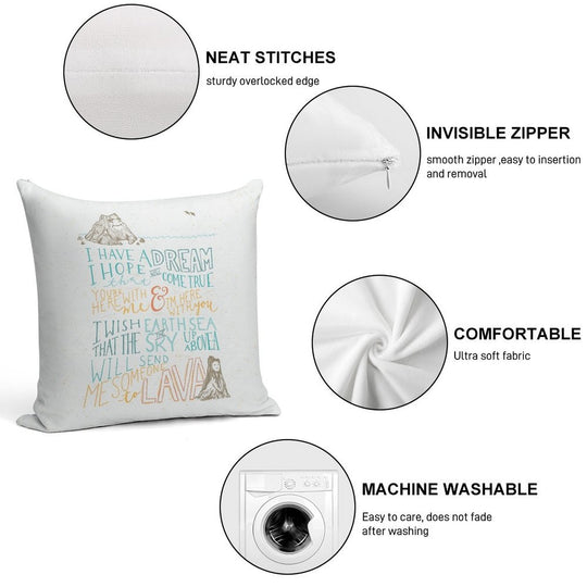 I Lava You Soft High-Density Material Throw Pillow