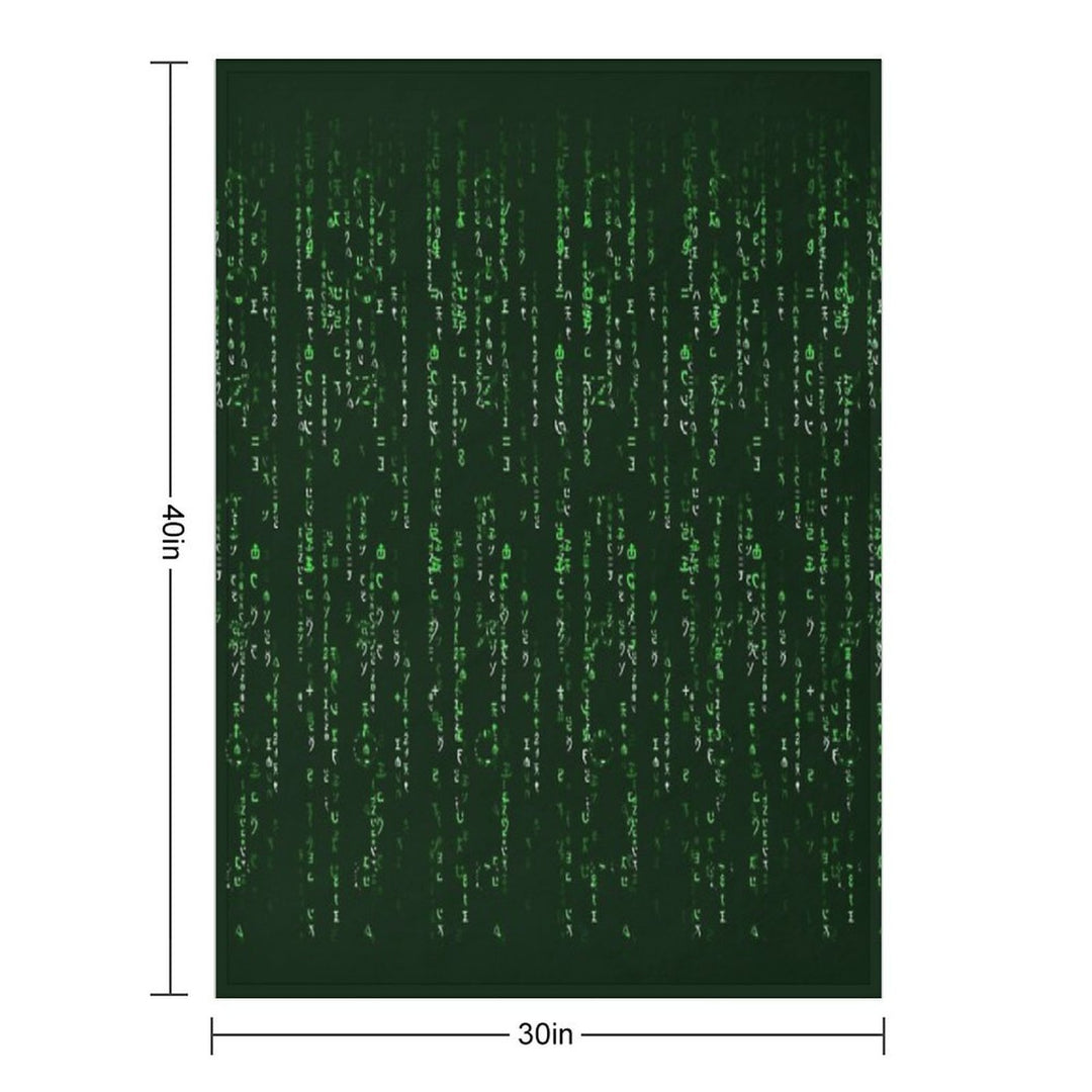 The Matrix Code (transparent) Shrink-resistant Throw Blanket