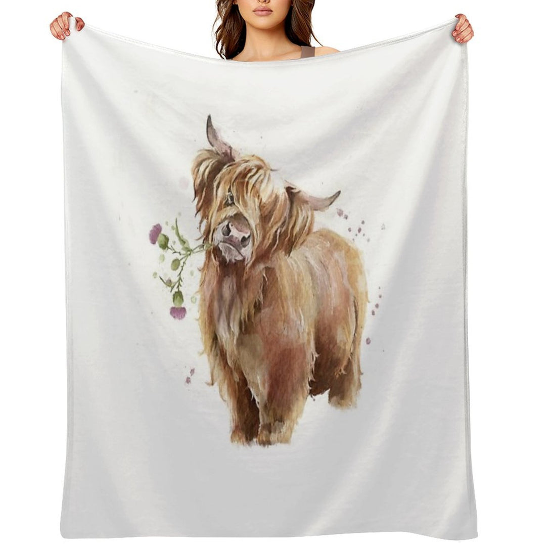 Highland Cow Velvety-soft Throw Blanket
