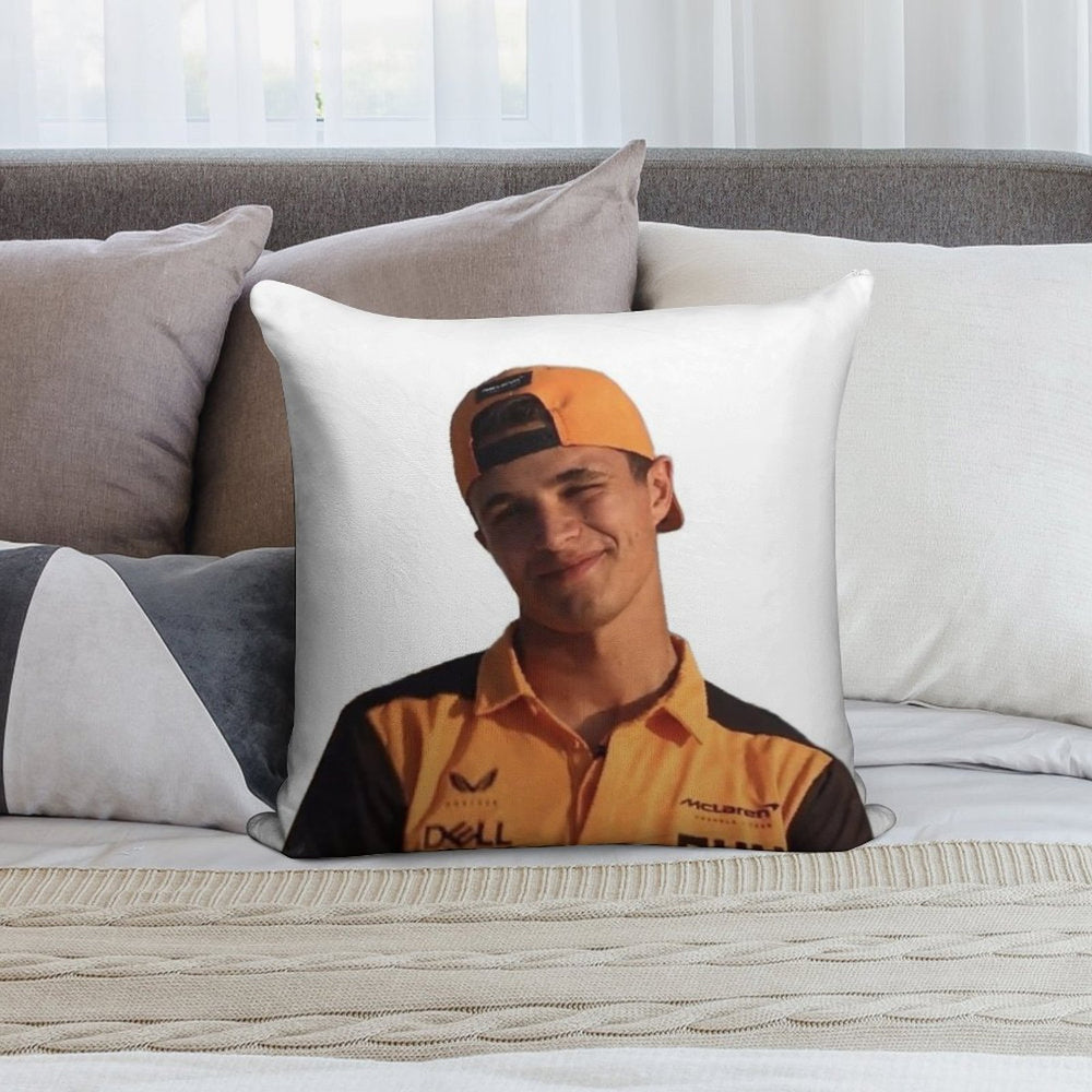Lando Norris Soft Reinforced Edging Throw Pillow