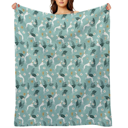 Greyhound And Butterfly Comfort Throw Blanket