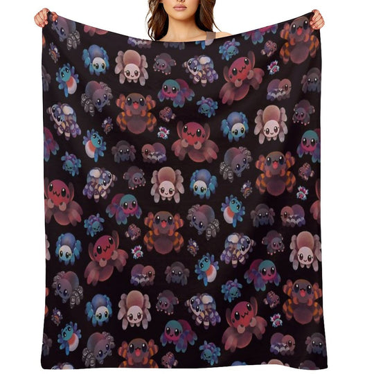 Tarantulas - Dark Sustainable Throw Blanket