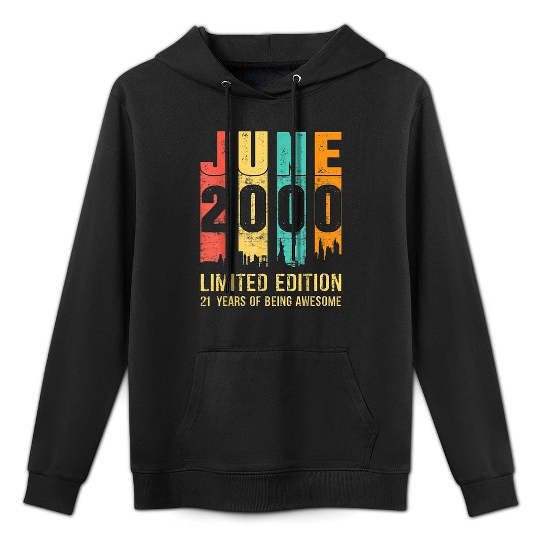 Vintage June 2000 Limited Edition 21 Year Old 21st Birthday Medium-Weight Fabric Hoodie