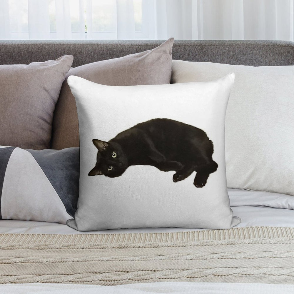 Black Cat Soft Warmth Comfort Throw Pillow