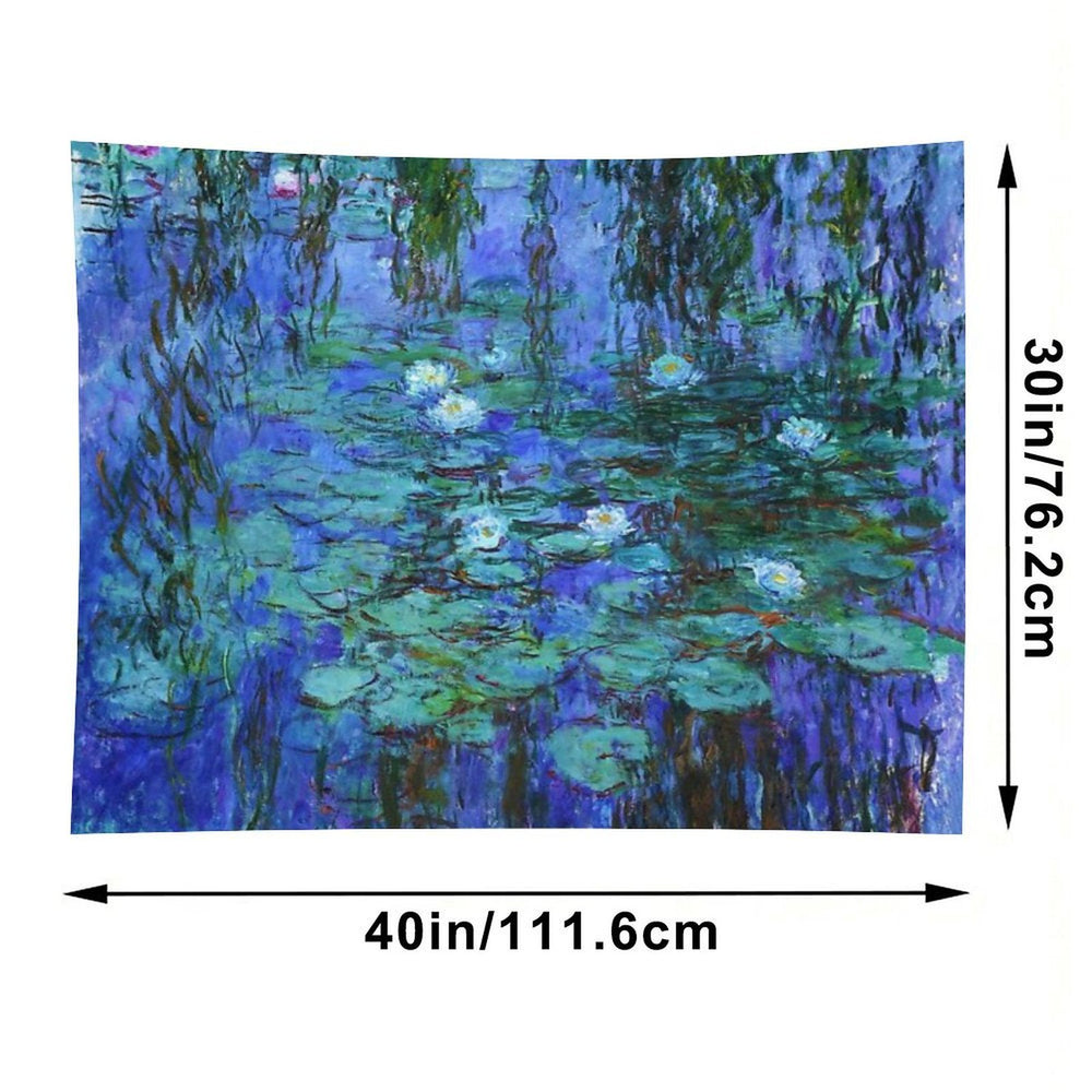 Claude Monet Water Lilies - Blue Water Lilies Tapestry