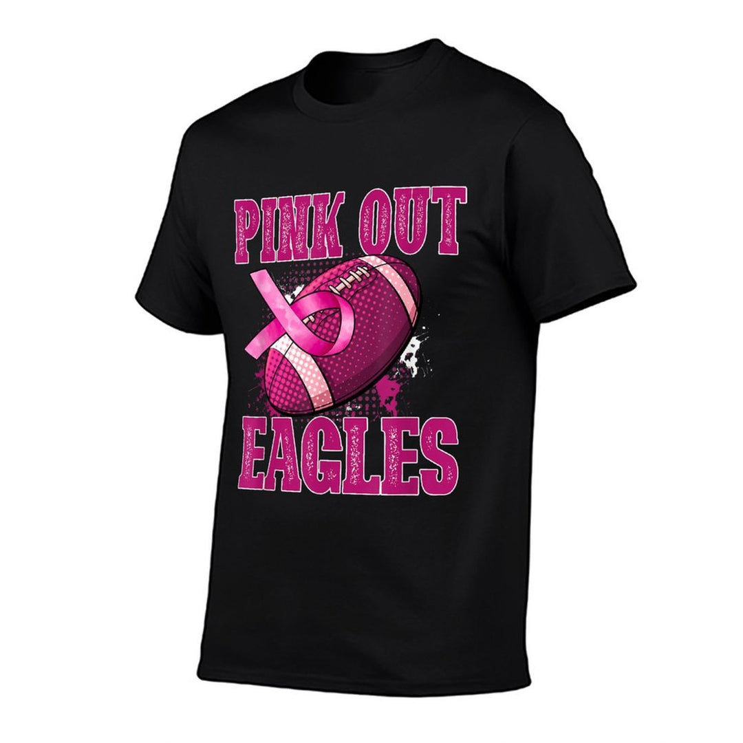 Eagles Pink Out Football Tackle Breast Cancer  Relaxed-fit T-Shirt