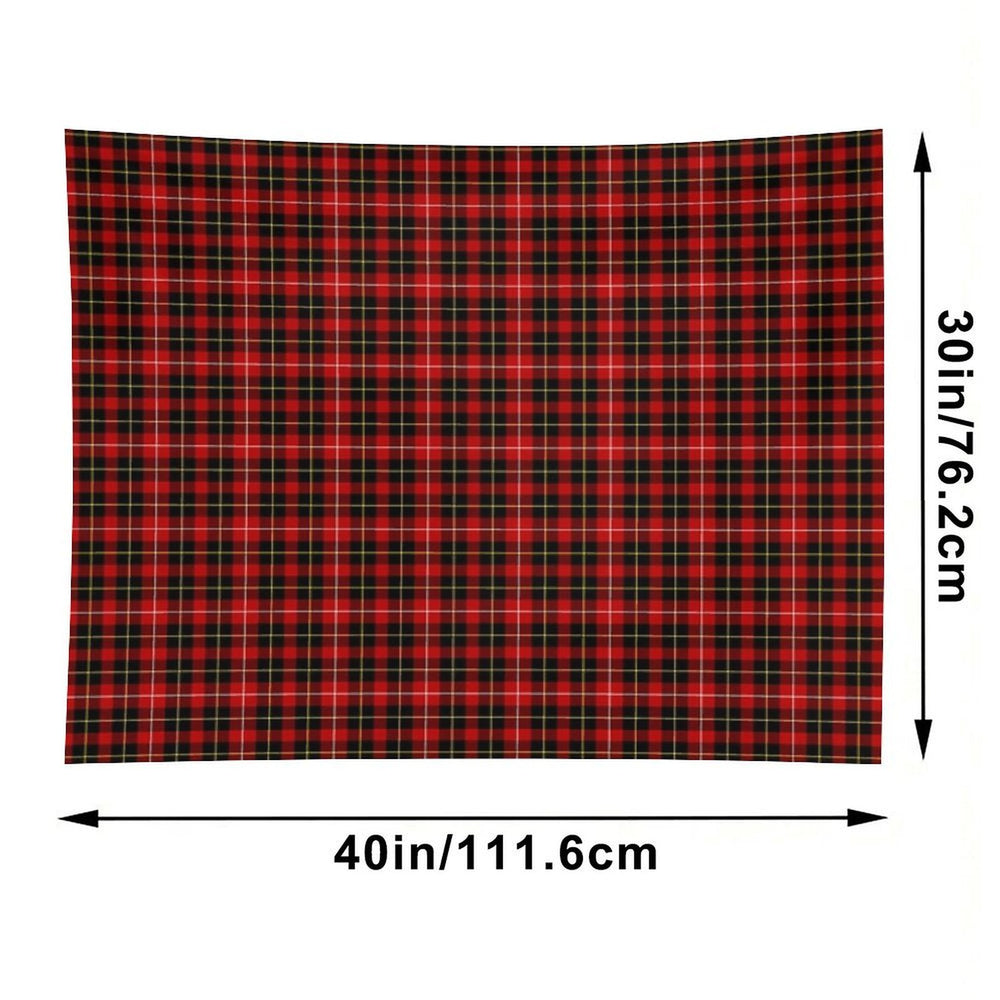 O'Connell Tartan Red And Black Irish Plaid Tapestry