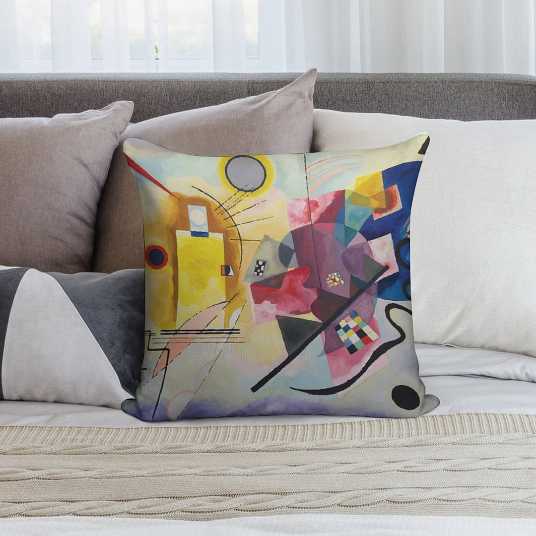 Wassily Kandinsky  Yellow-Red-Blue Soft Warmth Comfort Throw Pillow