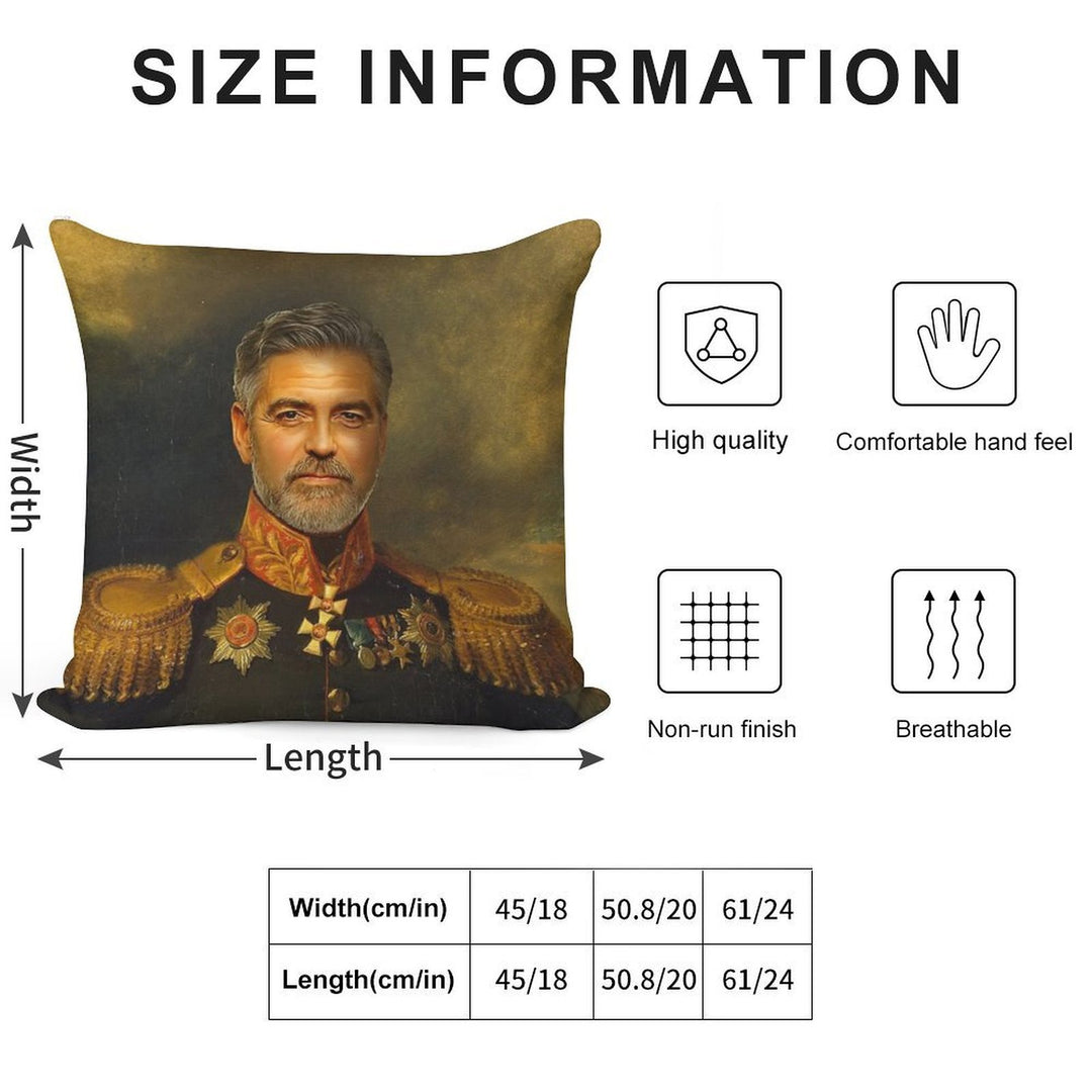George Clooney - Replaceface Soft Easy Maintenance Throw Pillow