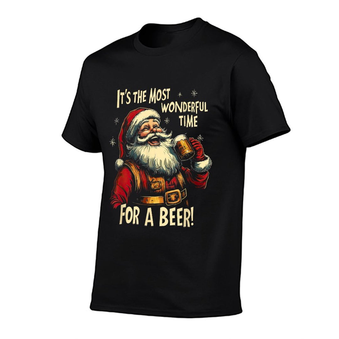 Funny Christmas Beer Drinking Santa Claus  Affordable Price T-Shirt
