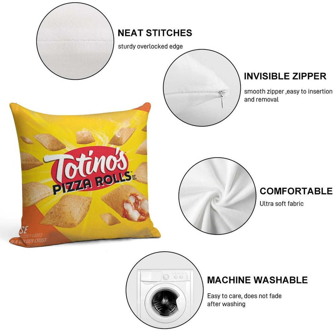 TOTINO'S PIZZA ROLLS CHEESE Soft Skin-Friendly Throw Pillow