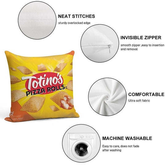 TOTINO'S PIZZA ROLLS CHEESE Soft Skin-Friendly Throw Pillow