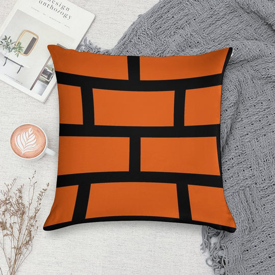 Brick Smash Soft Skin-Friendly Throw Pillow