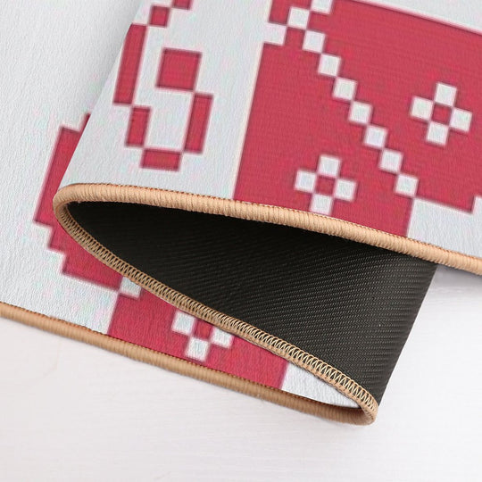 Heart Blossom Traditional German Cross Stitch  Toxin-Free Bath Mat