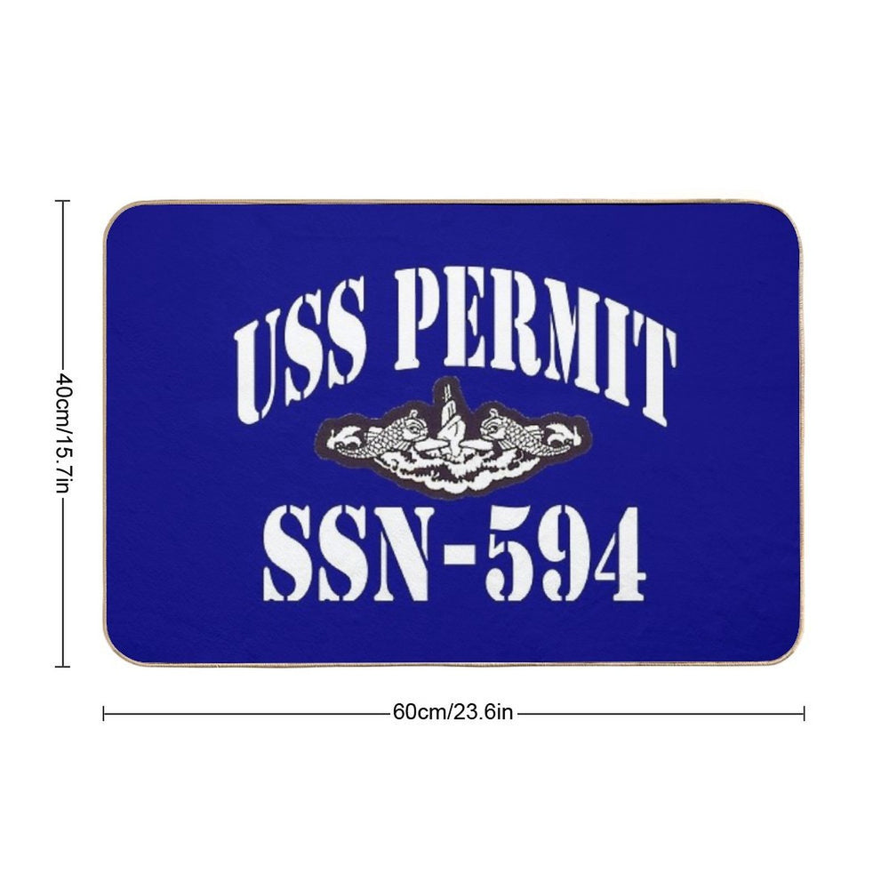 USS PERMIT (SSN-594) SHIP'S STORE  Toxin-Free Bath Mat