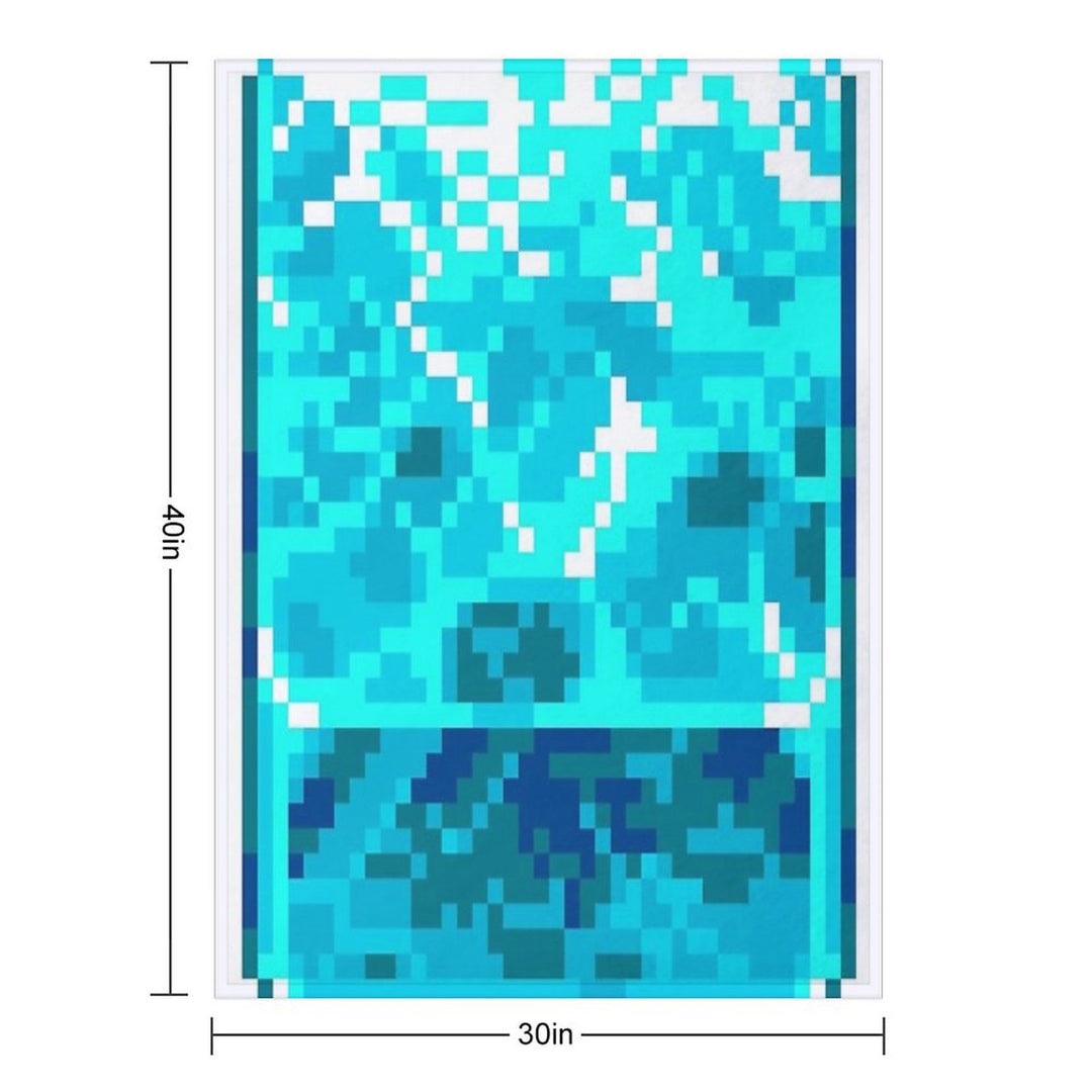 Pixel Water Eco-conscious Throw Blanket