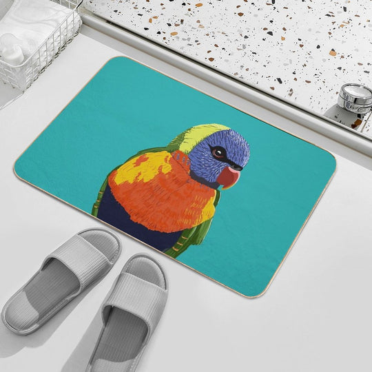 Rainbow Lorikeet  Stain-Proof Bath Mat
