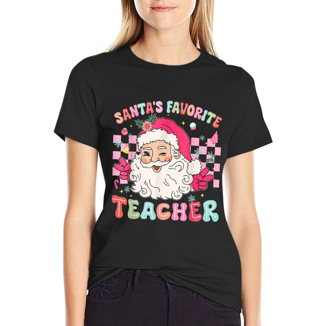Santa Favorite Teacher Teacher Christmas  Slim-fit Cut T-Shirt