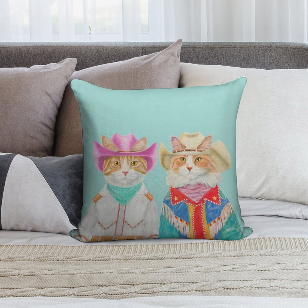 Rodeo Cats - Ginger Cats Soft Decorative Cover Throw Pillow