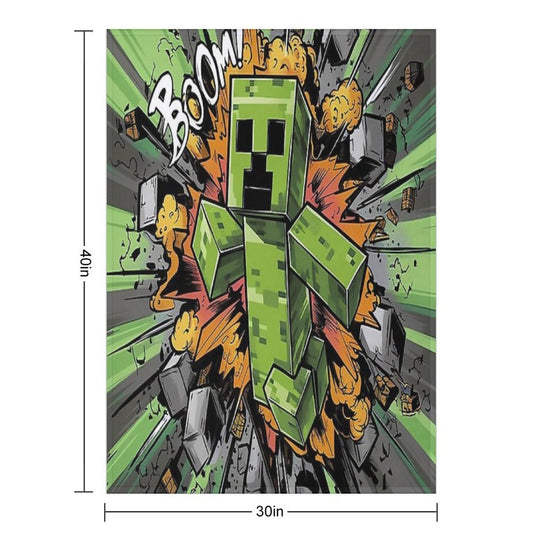Creeper Explosion Lightweight Throw Blanket