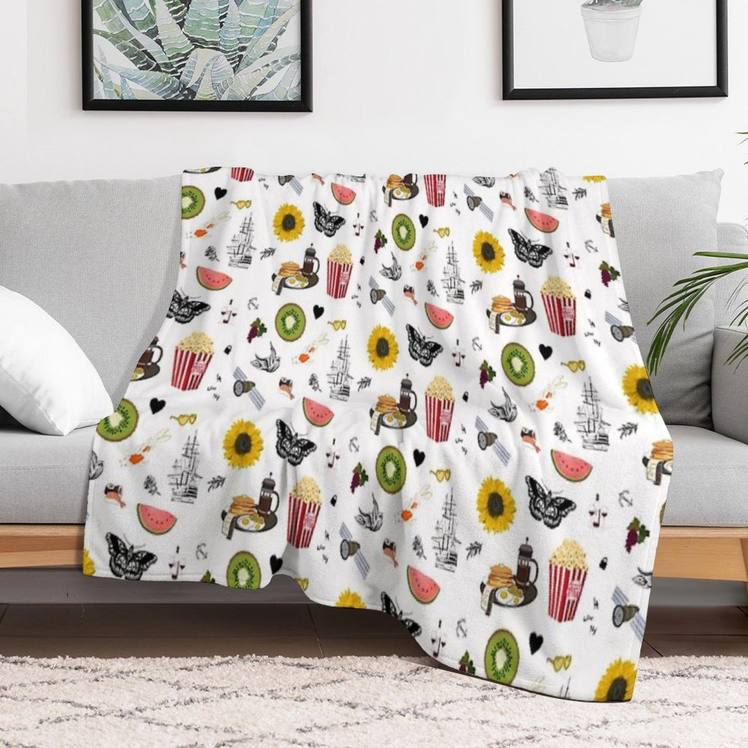 Harry Styles Song Illustration Collage Durable Throw Blanket