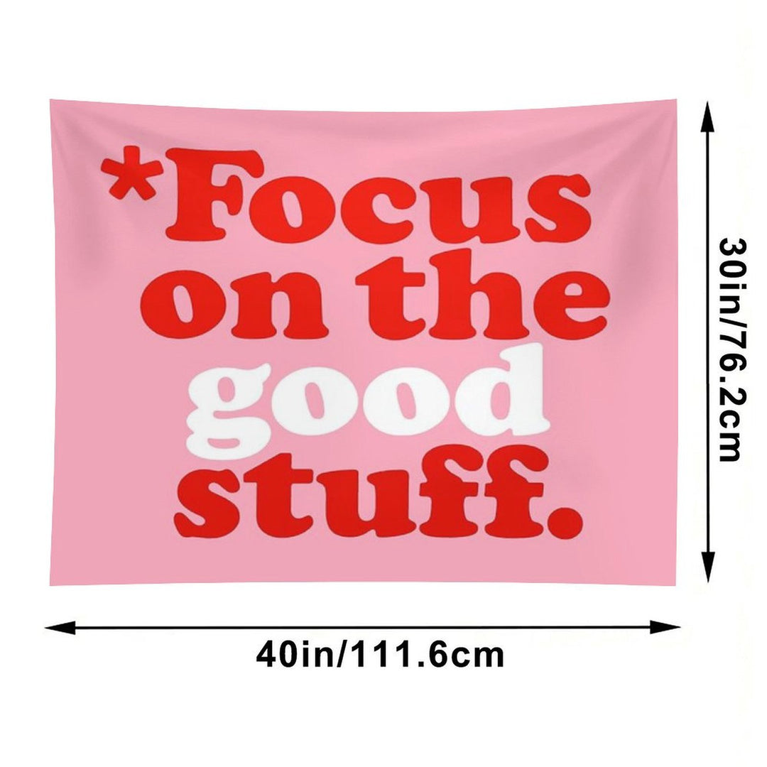 Focus On The Good Stuff {Pink & Red Version} Tapestry
