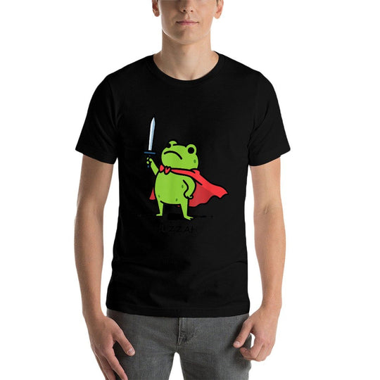 Huzzah Frog Knight Brave Frog with Sword Funny Meme Boy Girl  Soft T-Shirt