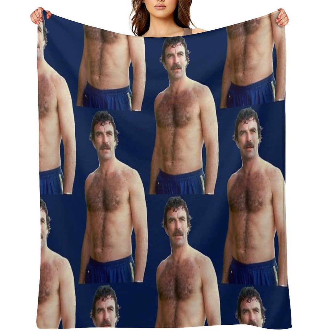Tom Selleck Versatility Throw Blanket