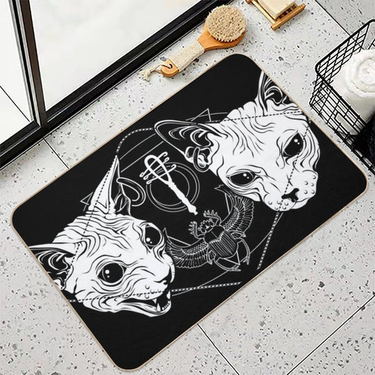 Bastet - The Cat Goddess  Absorbent Bath Mat