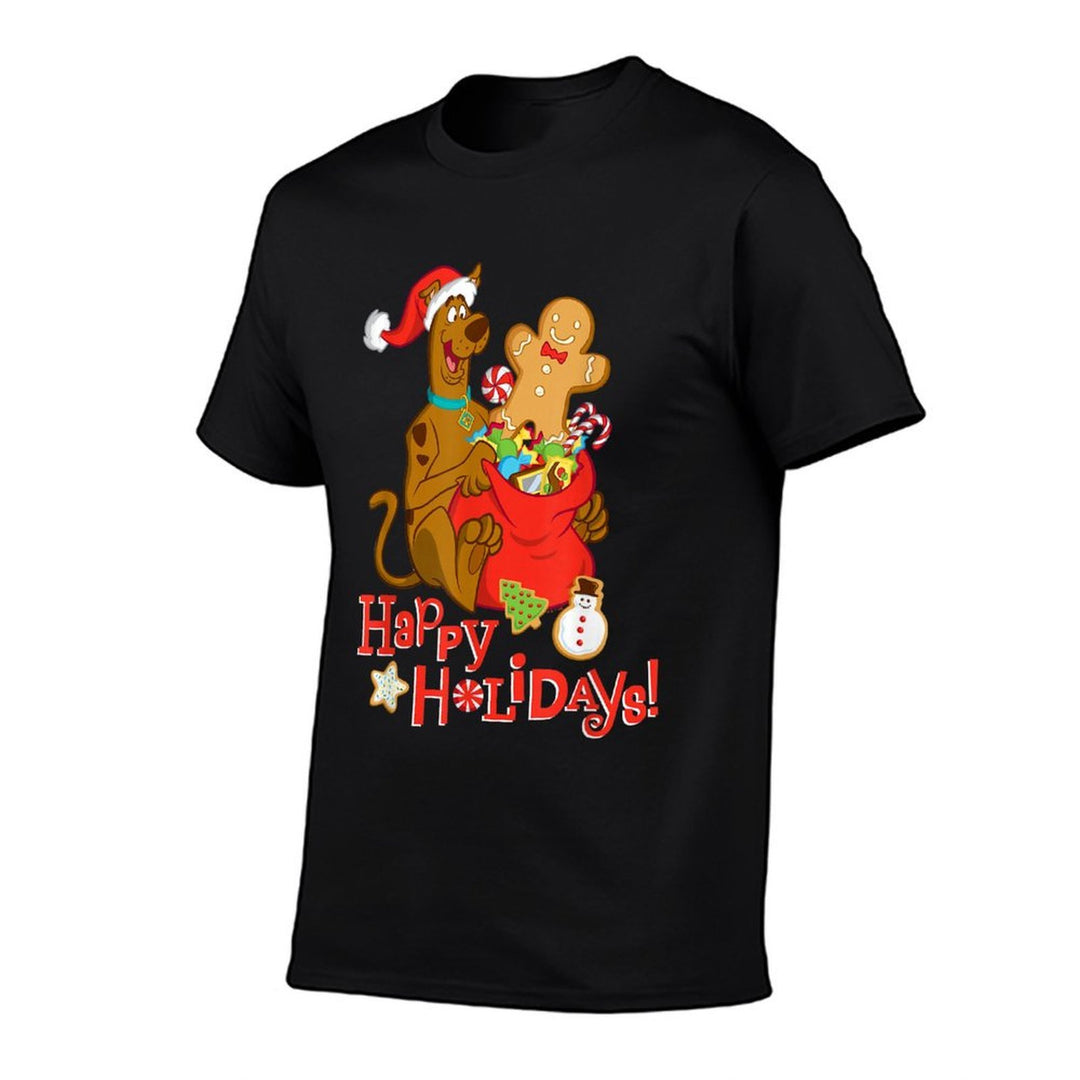 Scooby-Doo Christmas Happy Holidays Santa Bag Of Sweets  Heathered Texture T-Shirt