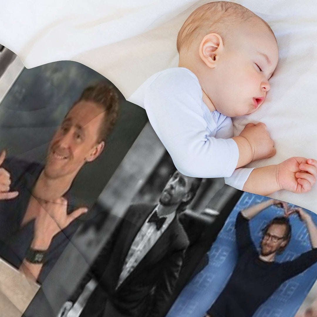 Tom Hiddleston Collage Comfort Throw Blanket