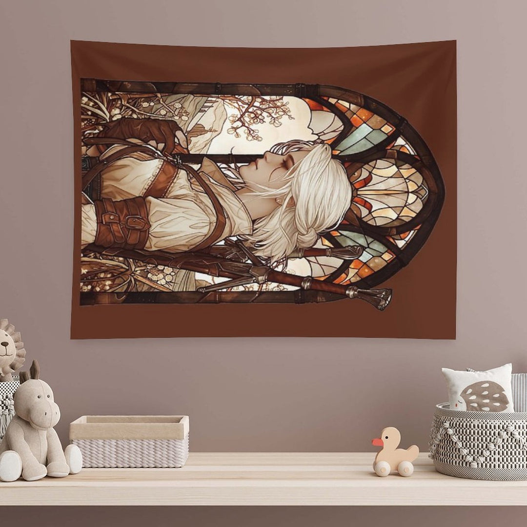 Stained Glass Ciri Tapestry