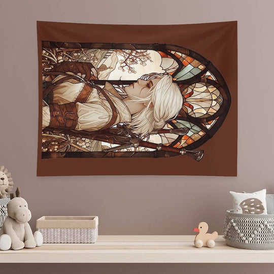 Stained Glass Ciri Tapestry