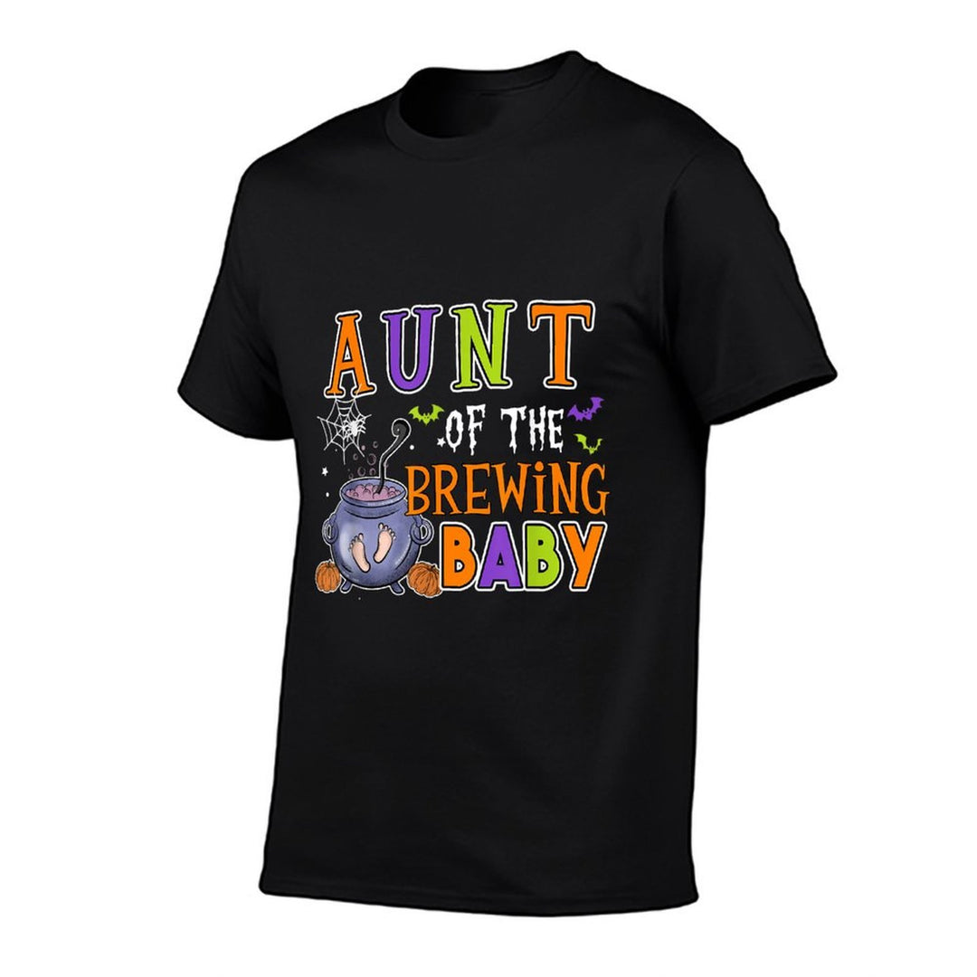 Aunt of Brewing Baby Halloween Theme Baby Shower Spooky  Classic T-Shirt