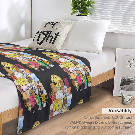 The Apple And Onion Gang Premium Throw Blanket