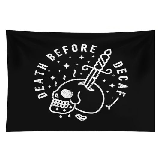 Death Before Decaf Tapestry