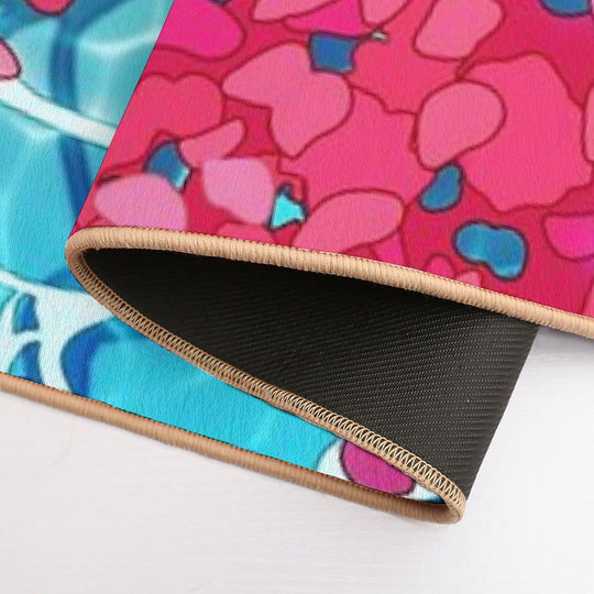 Red Roses And Petals in The Water  Non-Slip Bath Mat