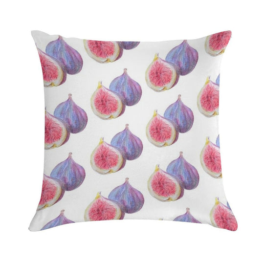 Fig Pencil Drawing Soft Durable Construction Throw Pillow