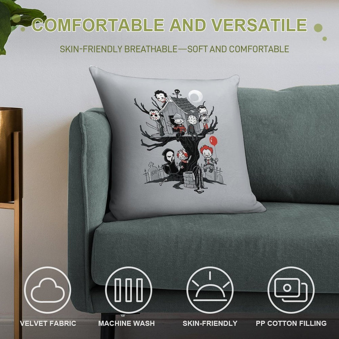 Horror House Soft Durable Construction Throw Pillow