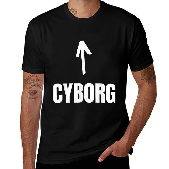 Halloween Cyborg - Unisex-Adults, Kids - Black - - Crew Neck - Small - Funny Cyborg Design  Breathable T-Shirt